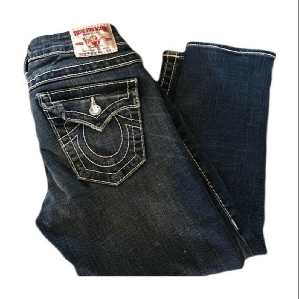 True Religion Lily Big T Cropped Jeans 25 Perfect